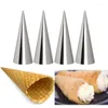 Party Supplies 16/21PCS Kitchen Accessories Stainless Steel Molds Pastry Cream Horn Cake Bread Mold Conical Tube Cone Roll Moulds Tools