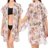 Cover-up Tops pour femmes Boho Loose Murffon CoverUps Beach Swim Bikini Kimono Cardigan Bathing Cople Ups Blouse Swimwear Resort Wear