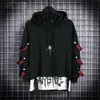 Sweatshirts pour hommes Sweatshirts Sweats Sweats Hoodie Hip Hop Punk Street Clothing Pullover Mens Sports Casual Sports Patch Work Black Hoodie Spring and Automne Top 240425