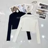 Fashion Womens Luxurys Swirt Shirt Sexy Tab Top Sweatrshirt Y2K Bottoming Viest Cest tricots Dames Luxury Casual Wool Cloth Hhir