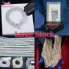 Grote bouillon 925 zilver 2 mm 3 mm 4 mm 5 mm 6 mm VVS Moissanite Iced Out Chain Diamond ketting Bracelet Moissaniet tennisketen