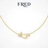 Designer Swarovskis Jewelry High Version Fredl New Classic Horseshoe Necklace Womens Rose Gold Full Diamond Collection