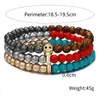 Bracelets de charme 6 mm Hematite Tiger Eyes Perles de pierre Bracelet Skull Men pour femmes Bijoux Pulsera Hombre Armband accessoires Bileklik