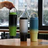Water Bottles Car Cup Holder Tumbler Double-wall Insulated Glass Stainless Steel With Handle Straw Lid For Home Adults