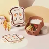 Bento Boxes Childrens Cartoon Box Box Cute في الهواء الطلق نزهة طعام حاوية فاكهة خفيفة تخزين Q240427