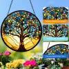 Decorações 1pc, Garden Sunscatchers para decoração de parede da janela da casa, árvore da vida/mandala/margarida/girassol pingente de decoração de janelas criativas