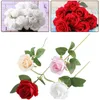 Dekorative Blumen Packung Inhalt Kopf Open Rose Bouquet Lifelike künstliche Real wie Aussehen