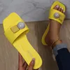 Sıradan Ayakkabı Kadınlar Satan Kare Toe 2024 Sandalet Yaz Moda Renkli Düz Alt Anti Slip Plaj Terlik Sandalyas