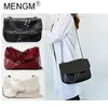 Bolsos de hombro Mengm Bag para mujeres Cross Cody Soft Hobos Soft cadena de una sola cadena Purso Luxury Handbag Day Regal