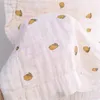 Одеяла вишневый лимон с цветочным печатным хлопковым муслин