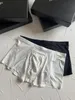 Designer Underwear Boxers luxury Classic Print microfiber cotton crotch summer gay couple Underpants 3pcs With Box mixed color