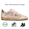 Autentisk OG Original Italien varumärke handgjorda ggdg bollstjärna designer casual skor låg mocka läder gyllene goode sneakers lyx kvinnor plattform vintage tränare