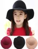 Vintage retro barn barnflicka hattar fedora polyester kändes krossbar bred grim cloche diskett sol strand cap3012520