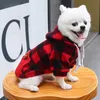 Dog Apparel 5XL Dog Clothes Plaid Coat Pet Hoodie Pocket Sweater For Small Large Dogs Clothes French dog Pet Clothing Golden Retriever d240426