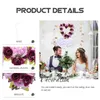 Decoratieve bloemen plastic jas hangers bruiloft bloem slinger nep hart voordeur paars hangend