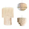 装飾的な置物自由ho放なランプシェードマクラメライトカバーハンギングタペストリーベッドルームリビングルームの家の装飾（電球なし）
