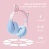 Headphones Flash Light Headphone Cute Cat Ears Wireless Earphone with Mic Kids Girl Gifts Stereo Music Phone Headsets TWS 5.0