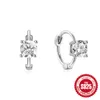 Stud 925 Sterling Silver Fried Dough Twists Thread Horse Eye Slooth Single Diamond Fashion Versatile Earrings Earbuckle örhängen Huggie Hoops