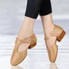 Dance Shoes Genuine Leather Jazz For Women Girls T Strap Ballet Lyrical Dancing Shoe Teacher Sandal Excercise