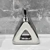 Liquid Soap Dispenser Silver Ceramic Abstract Hollow Round Triangle Shampoo Moisture Bottling Badrumstillbehör