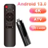 Stick Transpeed ATV Android 13 TV Stick Amlogic S905Y4 avec applications TV Dual WiFi Quad Core 4K 3D BT5.0 Media Player Smart TV
