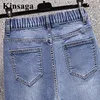 Botón de jeans para mujeres Poschwork esposado 4xl Summer Streetwear STRING Capris Indie Estética Pantallas de mezclilla de cintura alta