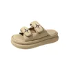 Sandalias de zapatos casuales Summer de verano Fairy Cross Estrella gruesa Flip-Flops Redonde Beach