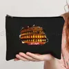 Cosmetic Bags The Leaning Tower Of Pisa Colosseum Venice Italy Vienna Zurich Watercolor Ink Oil Painting Makeup Bag Pencil Case Pouch
