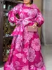 Lässige Kleider Vonda Frauen Abendkleid 2024 Bohemian Langarmparty Sundress elegant floral bedrucktes bodenlange lose Gewand