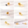 Stud AOEDEJ 2PCS Gold Color Studs Earring for Girls Fashion Butterfly Moon Ear Stud Crystal Zircon Helix Conch Jewelry Gift for Her d240426