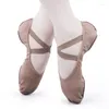 Scarpe da ballo donne bambini adulti pantofole soft side tela professionale addestramento per balletto