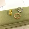 Charme de designer van caleidoscópio anel de fêmea par da edição estreita com Diamond Light Luxury Gold Rose Gold High Clover com logotipo
