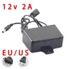 Adattatore di alimentazione della fotocamera, AC/DC 12V 2A 2000MA CCTV, uso esterno, impermeabile, con tappo per adattatore UE e US, Caricatore della videocamera video