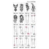 Tattoo Transfer Waterproof Lasting Half-arm Tattoo Stickers Skull English Letter Bana Flower Small Tattoos Body Arm Sleeve Fake Totem Women Men 240426