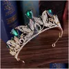 2021 Ny vintage barock brudtiaras tillbehör promenad i huvudkläder fantastiska ren kristaller bröllop och kronor 1920 droppleverans dhqhk