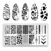 Sztuka Beautybigbang Image Anime Paznokcie Tamping Tiger Zebra Leopard Print Stal nierdzewna szablon manicure szablony paznokci gwoździe