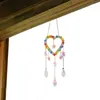 Flores decorativas Cristal Sun Catcher Dream Heart Priss colgando con adorno colgante de cadena para ventana homenaje
