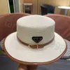 Breda randen hattar hink hattar designer strå hatt lyxig gentleman mössa toppkvalitet män och kvinnors solhatt