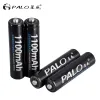 Tillbehör PALO 100% ORGINAL 1.2V AAA Laddningsbart batteri 1100mAh NIMH AAA Batteri laddningsbara 3A -batterier för leksaker Trådlös mus