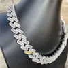 Pass Diamond Tester Hip Hop Jewelry Silver 925 ketting VVS Moissanite Diamond vaste Iced Out Cuban Link Chain