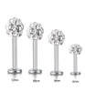 Gioielli per tutto il corpo Labret anelli in acciaio inossidabile shaballa cristallo da discoteca a sfera piercing gioielli per labbra 16g anello 30pcs1589274