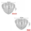 Moulds 3/4/5/6/7/8/10inch Aluminum Alloy Cake Molds Heart Shaped Pans A Removable Bottom Baking Mould Tool for Muffin Cake Bread Cheese