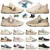 Mode lopende alleen kleding schoenen mannen trainers loafers Italië merk Casual safari print multi ivory gouden glitter ster vintage trainers ontwerper damesheren damesheren