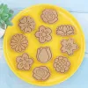Moulds 8pcs/set Flower Shape Cookie Cutters 3D Plastic Biscuit Mold Cookie Stamp DIY Fondant Cake Mould Kitchen Baking Pastry Bakeware