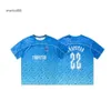 T-shirts masculins Trapstar Mesh Football Jersey Blue Black Red Men Sportswear T-shirt Designer Clothing 66664