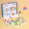 Driehoekige bord kleurrijk nummer puzzel puzzel vroege educatieve ouder-kind interactieve speelgoed deskpuzzel