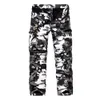 Hohigh-kvalitet Mens Jeans Camouflage Hunting Pants Multi-Pocket Mens Army Pants Without Belt 240423