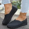 Buty swobodne 2024 Flat Light Fashion Tkatę Miękką Miękką Sole Mother Mother Sports Hollow Out Sport