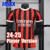 JMXX 24-25 ACミラノサッカージャージホームアウェイプレッチメンズユニフォームジャージーフットボールシャツ2024 2025プレーヤーバージョン