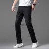 Jeans masculinos verão slim jeans da perna reta masculina pura calça casual masculina negra de jovens novos negócios calças casuais de tamanho grande